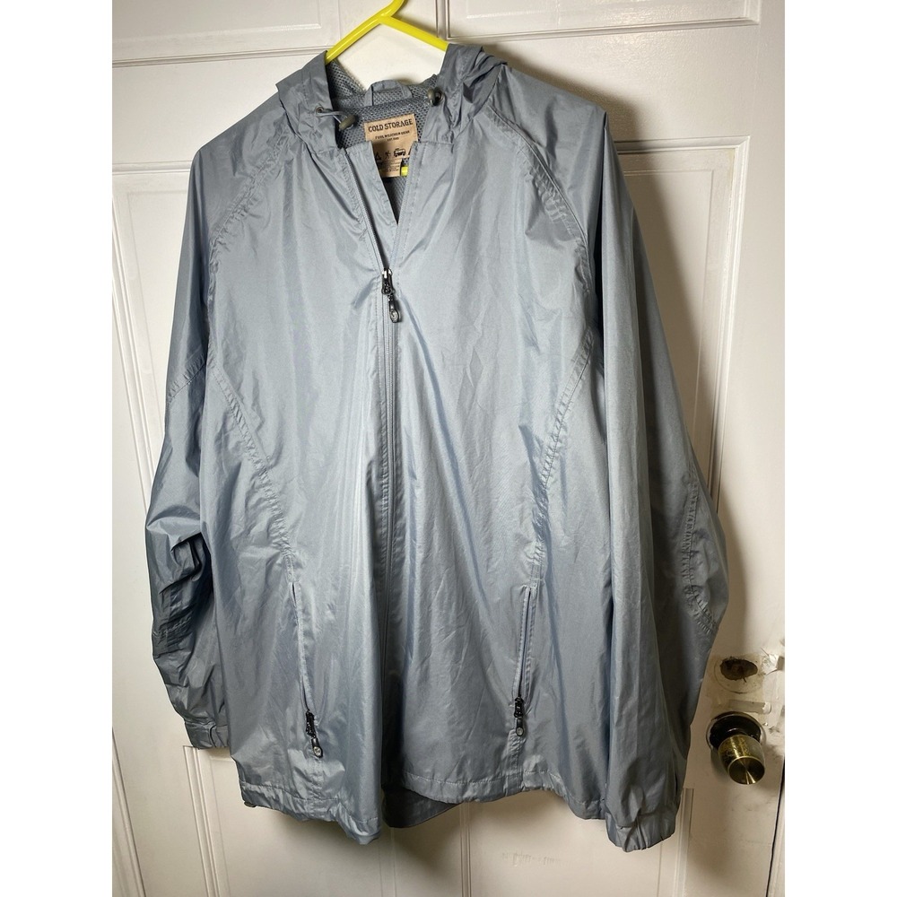 Cold Storage Foul Weather Gear Men's 2XL Gray Mesh Lined Jacket Pockets Vents